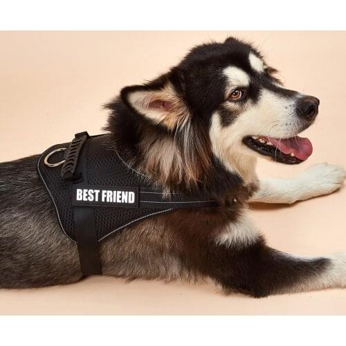 Dog Harness, No-Pull BEST FRIEND Pet Vest Harness, Reflective Breathable and Adjustable harness for Small Medium & Large Dogs