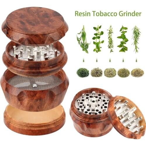 Spice Crusher 4 Layers Herb Grinder for Smoking Tobacco Accessories Drum Type Wood Smoke Crusher Resin Tobacco Smoke Grinders
