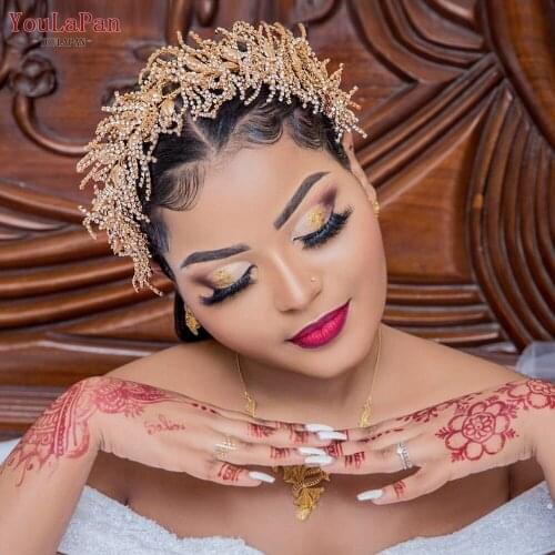 YouLaPan HP386 Rhinestone Bridal Headbands Wedding Crown Tiara Crystal Bohemian Accessories Headpiece Wedding Jewelry for Women