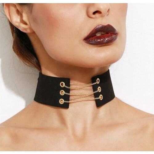 Womens Neck Chain Sexy Choker Collars Necklaces Woman Accessories Trend Personality Goth Punk Party Body Jewelry Women Necklace