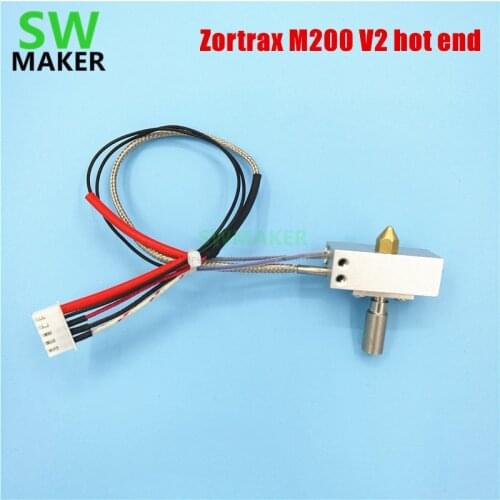 Zortrax M200 V2 hot end With cartridge heater+thermocouple sensor NOZZLE V2 hotend kit for Zortrax M200 extrusion 3D printer