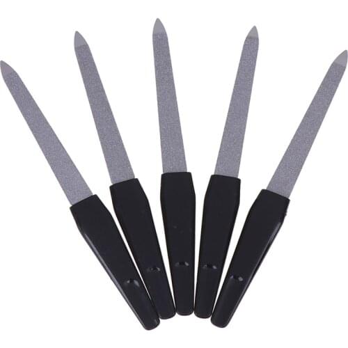 1PC Double Sided Metal Nail File For Manicure Pedicure Podiatry Women Beauty Nail Tools Color Random