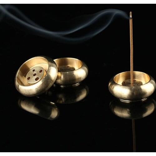 1pcs High Quality 5 Holes Mini Brass Incense Burner Incense Sticks Censer Stand Holder Home Decor