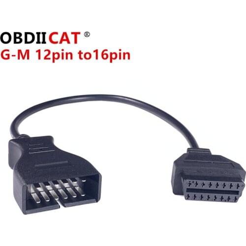 12 PIN For G/M Adapter to 16 Pin Factory Price OBD/OBD2 Connector Diagnostic Cable 12PIN To 16pin