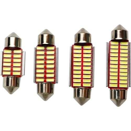 1x C10W C5W LED Canbus Festoon 31mm 36mm 39mm 42mm Car Bulb Interior Reading Light License Plate Lamp White 5000K Free Error