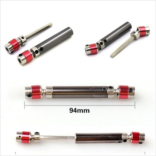 2pcs Wltoys Metal Rear Drive Shaft CVD For FY-01 02 03 12428 12423 Q46 1/12 RC Car Parts