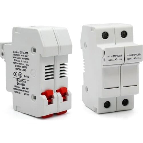 20pcs Solar PV double Fuse Holder 1000V DC 10x38mm for Solar System