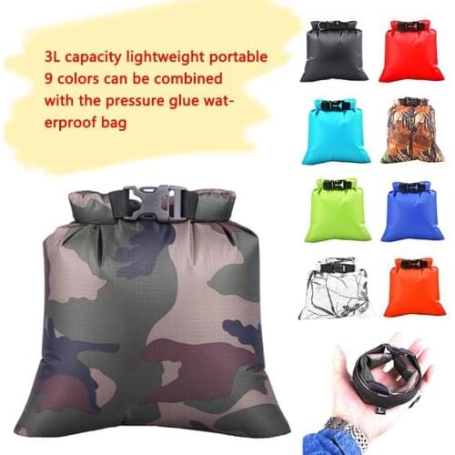 3L Outdoor Waterproof Bag Dry Bag Sack backpack Floating Bags Gear For Boating Fishing Swimming Dry Rafting S1X7