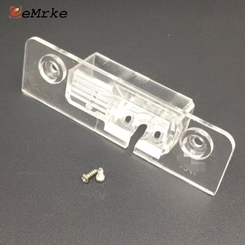 EEMRKE Car Rear Camera Bracket License Plate Lights Housing Mount for Skoda Roomster (5J) Minivan 2006 2007 2008 2009 2010