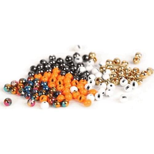 25 Pcs 2.5/3.0/3.5mm Durable Tungsten Beads Tungsten Alloy Fly Tying Material Slotted Bead Outdoor Sport Fishing Equipment