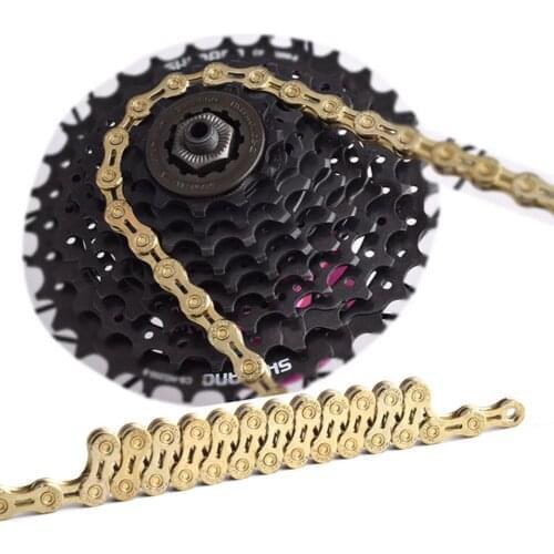 Road Mountain Bike Parts Bicycle Chain 8 9 10 11 Speed Velocidade MTB Chains 116L Cycling Half/Full Hollow Gold Silver