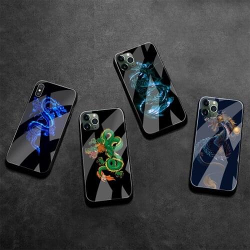 Dragon Phone Case Tempered Glass For iPhone 12 pro max mini 11 Pro XR XS MAX 8 X 7 6S 6 Plus SE 2020 case