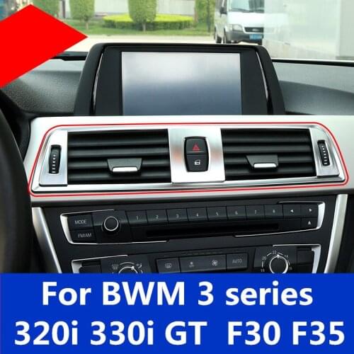 For BWM 3 series 320i 330i GT F30 F35 Car Interior Navigation Control Panel air conditioner outlet Decorative Frame Cover Trim