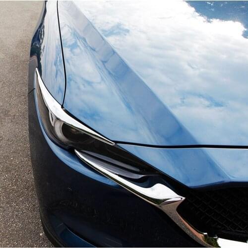 For Mazda CX-5 CX5 KF 2017-2020 ABS Chrome Rear Tail Light Lamp Headlight Strip Cover Trim Exterior Decoration Car Accessiory