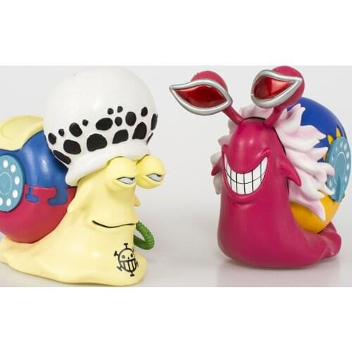 One Piece Anime Op Kawaii Luffy And Ace Den Mushi Phone Snail Action Pvc Action Figures Toys From Collectible Models Kid Gift