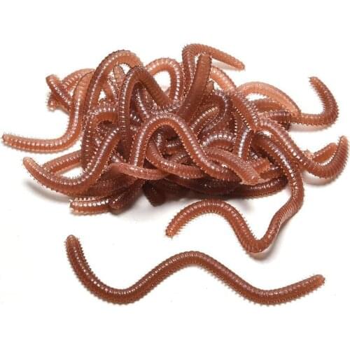 Simulation Earthworm Red Fishing Worms Artificial Fishing Worms Simulation Fishy Smell Lures Soft Bait Fishing Tackle Tool