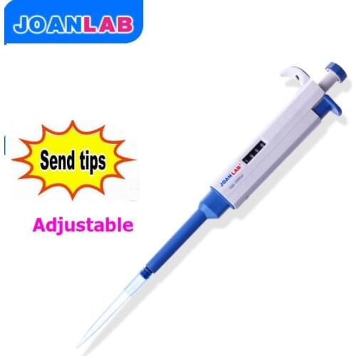 JOANLAB lab 100-1000ul Single Channel Adjustable Mechanical Pipette TopPette Transfer Pipette 100pcs Tips Free