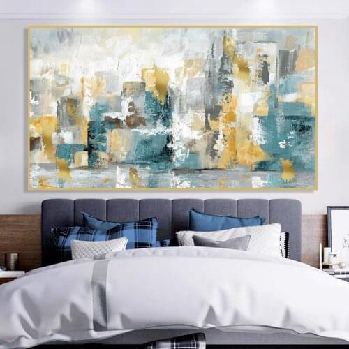 Cityscape Picture 100% Hand Painted Abstract Oil Painting On Canvas Wall Art For Living Room Home Decoration No Frame
