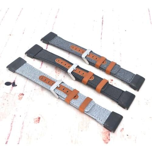 Leather+Nylon Quick Fit Leather Bracelet for Garmin Fenix 3 Replacement Wristband Strap for Garmin Fenix 6X/5X/Fenix 3/3 HR Belt