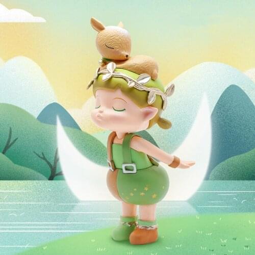 Mojimusi Elf Moonlight Town Blind Box Garage Kit Gift Doll Decoration Car Decoration