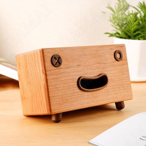 Cartoons Wooden Tissue Boxes Living Room Desktop Napkin Organizer Bedroom Decoration Paper Box European Home Decoration Modern