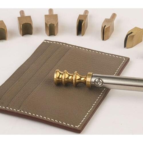 Leather Pure Brass Solder Soldering Iron Tip To Burn The Edge Decorate Handmade Leather Pyrography Tools Kit Electric