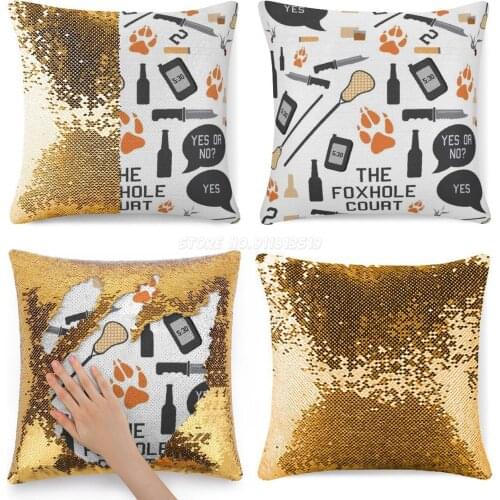 The Foxhole Court Pattern Sequin Pillowcase Magical Cushions Cover 40X40cm Mermaid The Foxhole Court Tfc Book Fandoms Fandom Shi