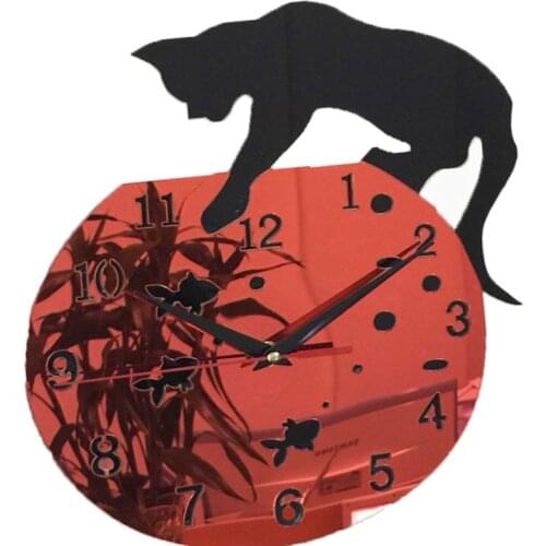 2019 New Wall Clock Quartz Watch Diy Clocks Reloj De Pared Cartoon Design Horloge Living Room Circular Needle Single Face Mirror