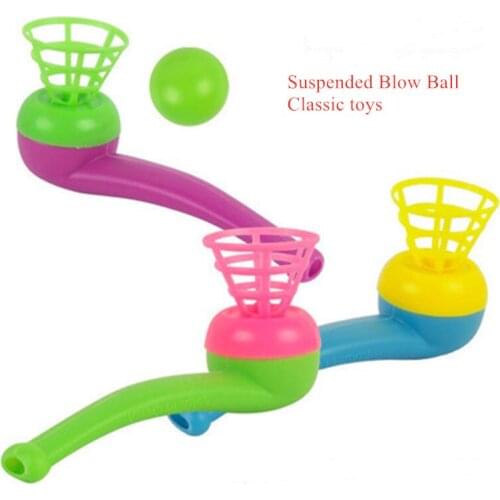 Suspended Blow Pipe Blow Ball Rod Board Game for Children Balance Training Floating Blowing Ball Board Game Family Kids Toy