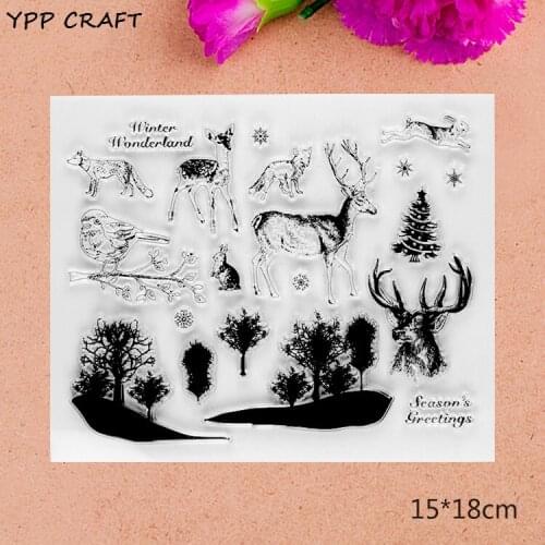 YPP CRAFT Seasons Greetings Transparent Clear Silicone Stamps for DIY Scrapbooking/Card Making/Kids Fun Decoration Supplies 784
