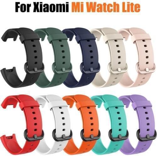 For Xiaomi MI Watch LIte Silicone Strap Solid Color Bracelet Watchbands Smart Watches Bands miwatch light