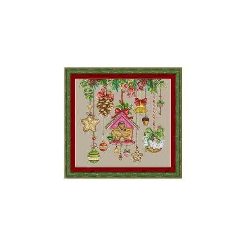 Christmas hanging small house Counted Cross Stitch 11CT 14CT 18CT DIY Chinese Cross Stitch Kits Embroidery Needlework Sets
