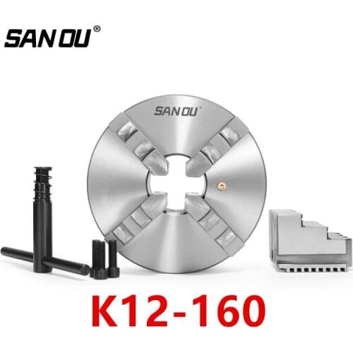Self-Centering Chucks K12-160 Quenched Steel Small Lathe With 160mm Four Jaw Chucks