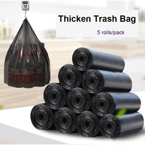 TCHY 100pcs 45x60CM Big Size Garbage Bags Multi Color Thicken Convenient Environmental Cleaning Waste Bag Plastic Trash Bags