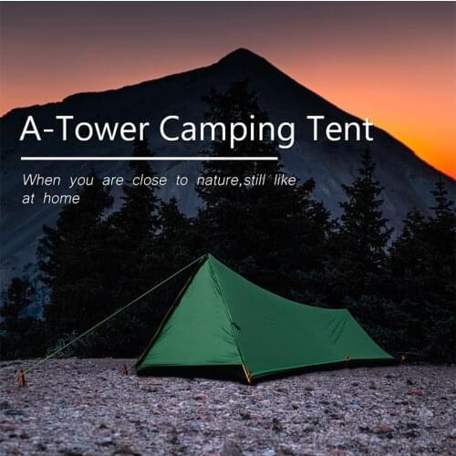 Ultralight Outdoor Hiking Tent 1-2 Person Backpacking Waterproof Solo Single Bivvy Tent Camp 20D Silicone Outdoor Camping Tent