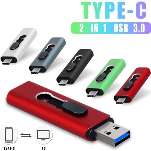 Waterproof OTG 3 IN 1 pendrive 256GB 128GB pen drive 64GB cle usb 3.0 flash drives memoria stick For micro-Type c adapter phone