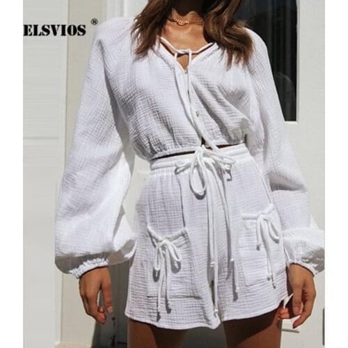 Sexy Fashion Autumn V Neck Two Set Casual Long Sleeves T-shirt Elegant Solid Color Party Simple Patchwork Office Lady Pocket Set