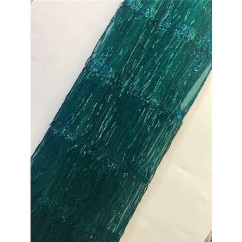 Gold sequined beads tassel fringe trimming Lace For Diy Belly Dance fabric Dress Latin Stage clothing accessories green blue