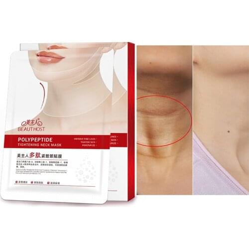 1 Pcs Polypeptide Tightening Neck Mask V Shape Lifting Facial Mask for Neck Wrinkles Slimming Bandage Mask Face Slim Chin