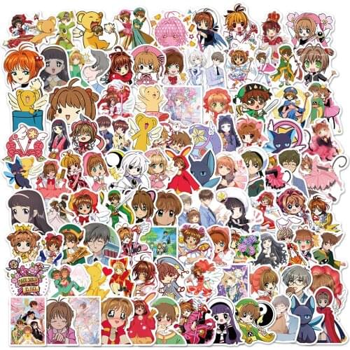 10/30/50/100pcs Anime Cardcaptor Sakura Stickers for Guitar Skateboard Motorcycle Stickers Laptop Set Cartoon Kids Children Toy