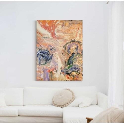 100% Handpainted By Professional Artist 2021 Handmade Abstract Landscape Oil Painting On Canvas Villa Living Room Home Decor