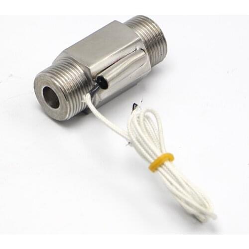 110V 3/4" DN20 Male Stainless Steel Metal Shell Liquid Water Flow Sensor Switch ZFS-02S