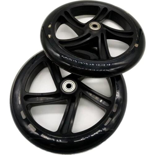 2 Pieces Scooter Wheel 200 mm PU Material Wheel Thickness 30 mm ABEC-7 Bearing Scooter Accessories