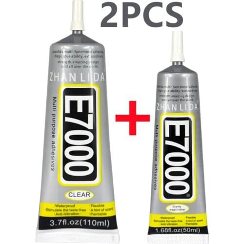 2Pcs 110ml+50ml Fully Transparent High Strength Liquid Rubber Glue for Metal Glass Stone Porcelain Wood Leather Fabric Nylon