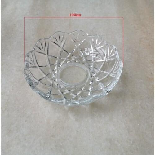 2pcs/lot 100mm European style crystal lamp elbow support clear/amber glass bowl chandelier decorative tray lighting accessories
