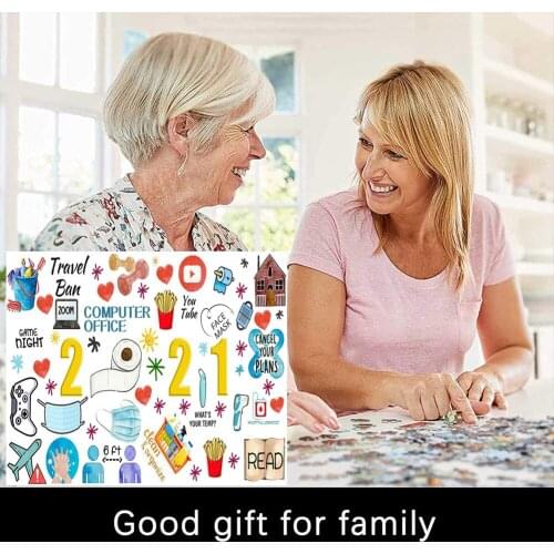 2020/2021 1000 Pieces Jigsaw Puzzles A Year to Commemorative Adults Children Family Interactive Toys New Year Gifts