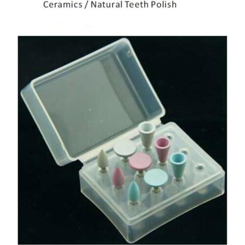 45 Pieces /Lot (5 Boxes) Dental Ceramics / Natural Teeth Polish Silicon Kit Grinding Drill Ra Low Speed Right Angle Polishing