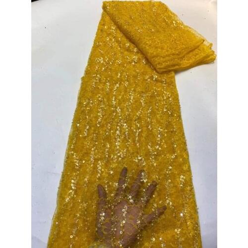 African Sequins Net Lace Fabric SYJ-168887 High Quality Lace Elegant Nigerian Wedding Lace Fabrics Sewing French Tulle Lace