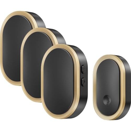 CACAZI Smart Wireless Doorbell Waterproof Touch Button 300M Range Home Security Door 1 Button 3 Receiver Call Bell 36 Ring