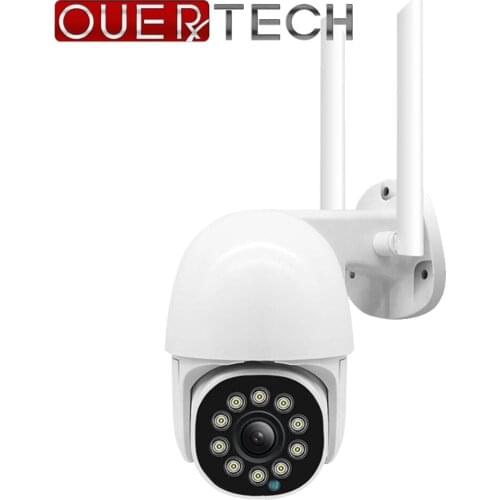 OUERTECH 1080P PTZ 4X Digital Zoom Outdoor WIFI Camera 2MP Waterproof Auto-Tracking Speed Dome Camera Home Security Surveillance